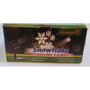 Minetom Snowflake Projector Lights Christmas  Indoor Outdoor Tested And Working‎